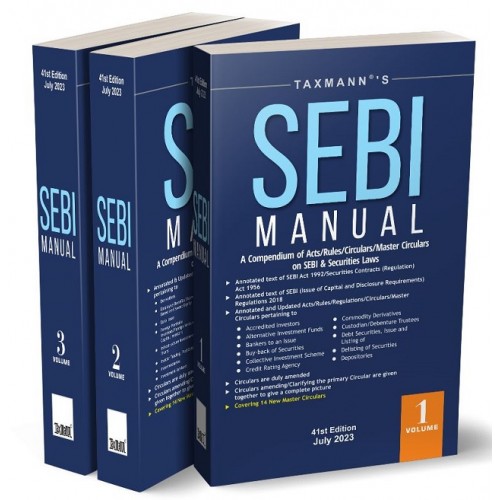 Taxmann's SEBI Manual 2023 (3 Volumes) | Securities and Exchange Board of India